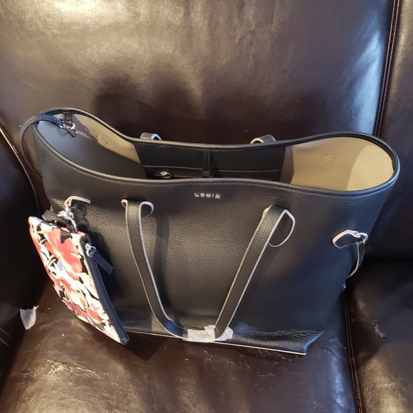 Only 1 left Lodis Bliss Leather Tote Bag 2 Piece - Picture 7 of 8